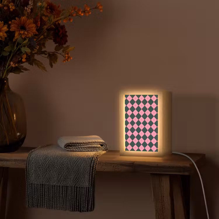 Gepersonaliseerde Lightbox - Ster - Roze - Groen - Kerst — 3