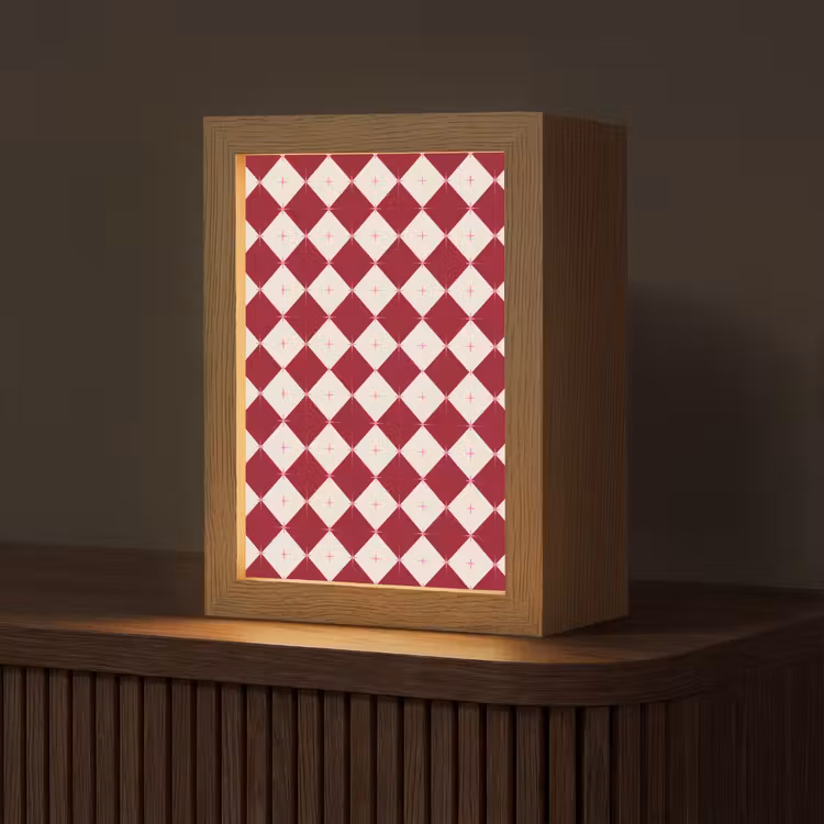 Gepersonaliseerde Lightbox - Ster - Roze - Rood - Kerst — 1