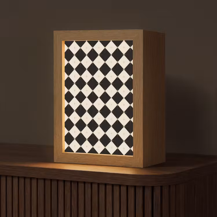 Gepersonaliseerde Lightbox - Ster - Zwart - Wit - Kerst — 1