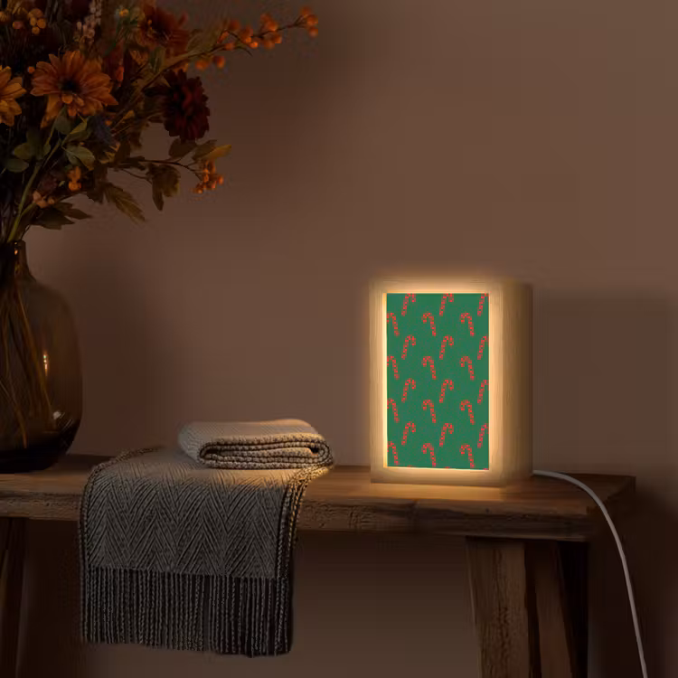 Gepersonaliseerde Lightbox - Kerst - Groen - Rood - Zuurstok — 3