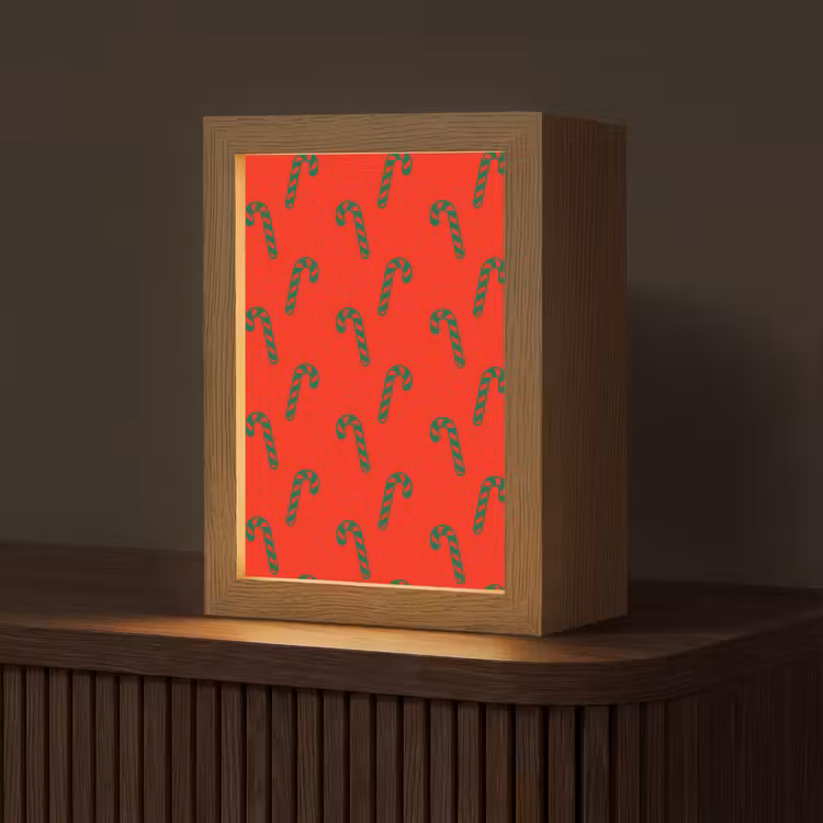 Gepersonaliseerde Lightbox - Kerst - Rood - Groen - Zuurstok — 1