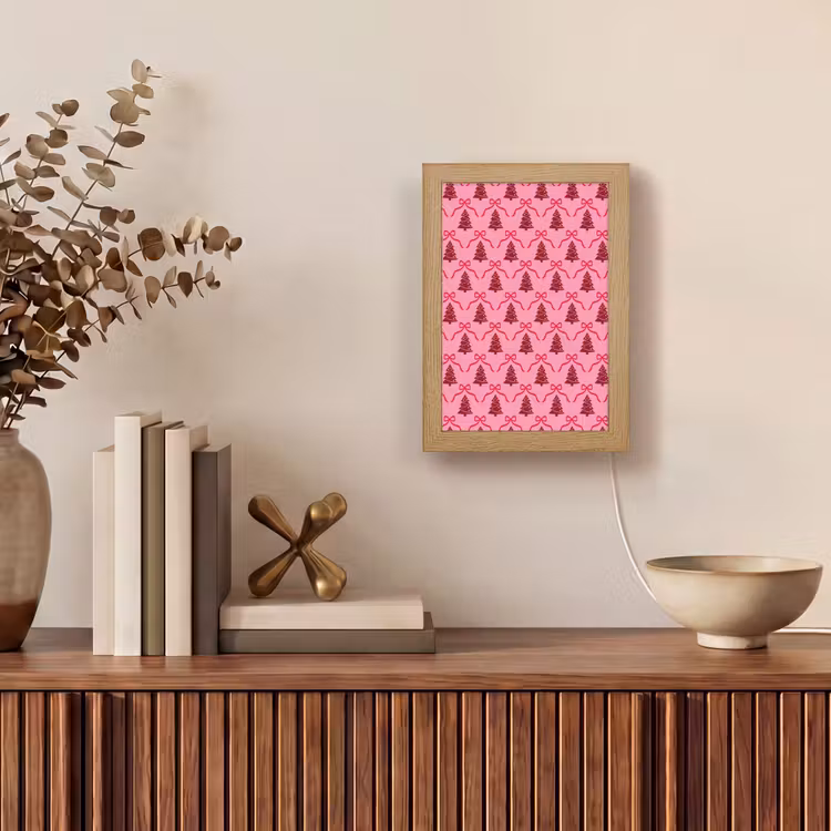 Gepersonaliseerde Lightbox - Kerst - Rood - Roze - Strik — 4