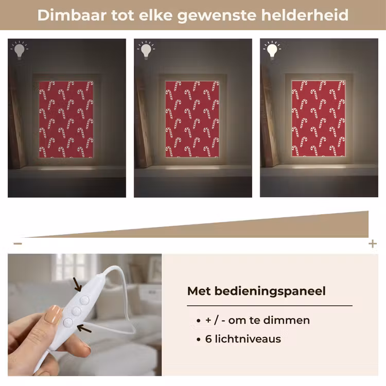 Gepersonaliseerde Lightbox - Kerst - Rood - Wit - Zuurstok — 8