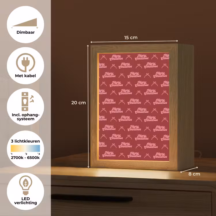 Gepersonaliseerde Lightbox - Tekst - Rood - Roze - Strik — 7