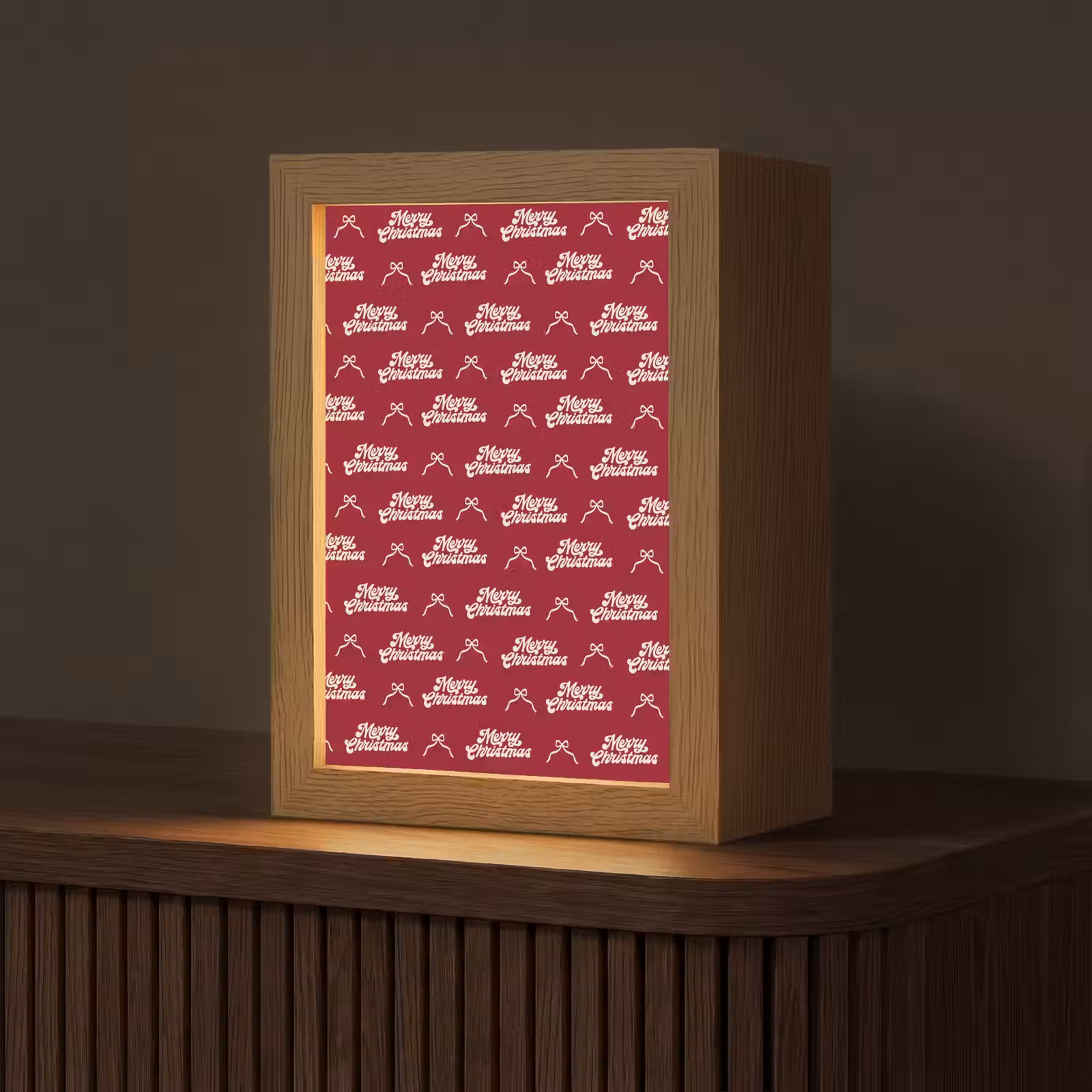 Gepersonaliseerde Lightbox - Tekst - Rood - Wit - Strik — 1