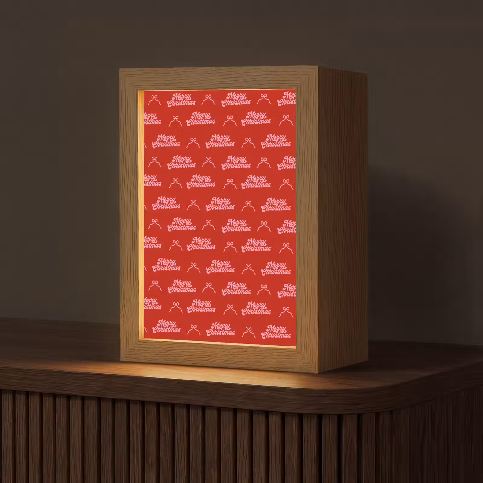 Gepersonaliseerde Lightbox - Tekst - Strik - Roze - Rood — 1