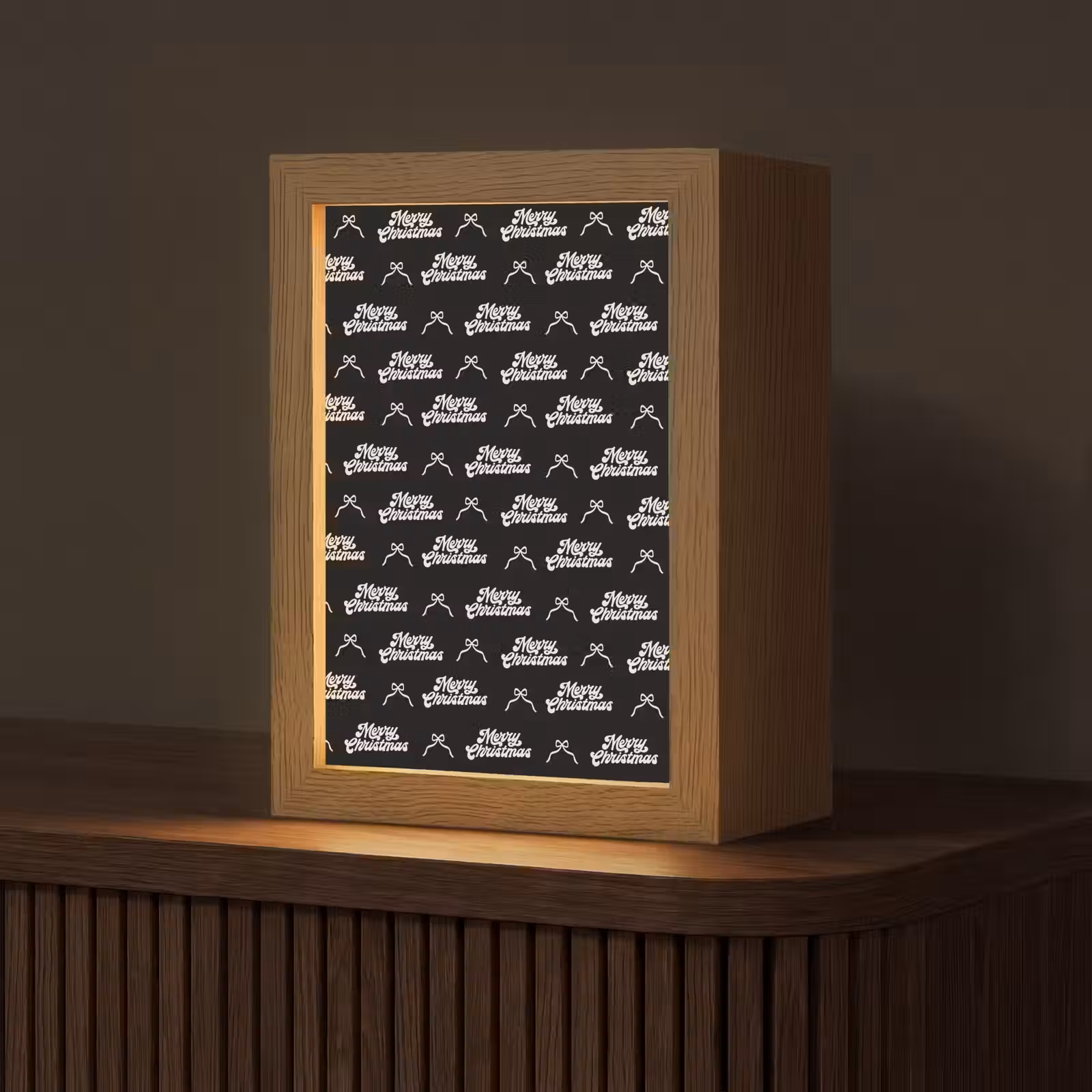 Gepersonaliseerde Lightbox - Tekst - Zwart - Wit - Strik — 1