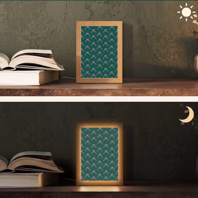 Gepersonaliseerde Lightbox - Kerst - Neon - Groen - Strik — 5