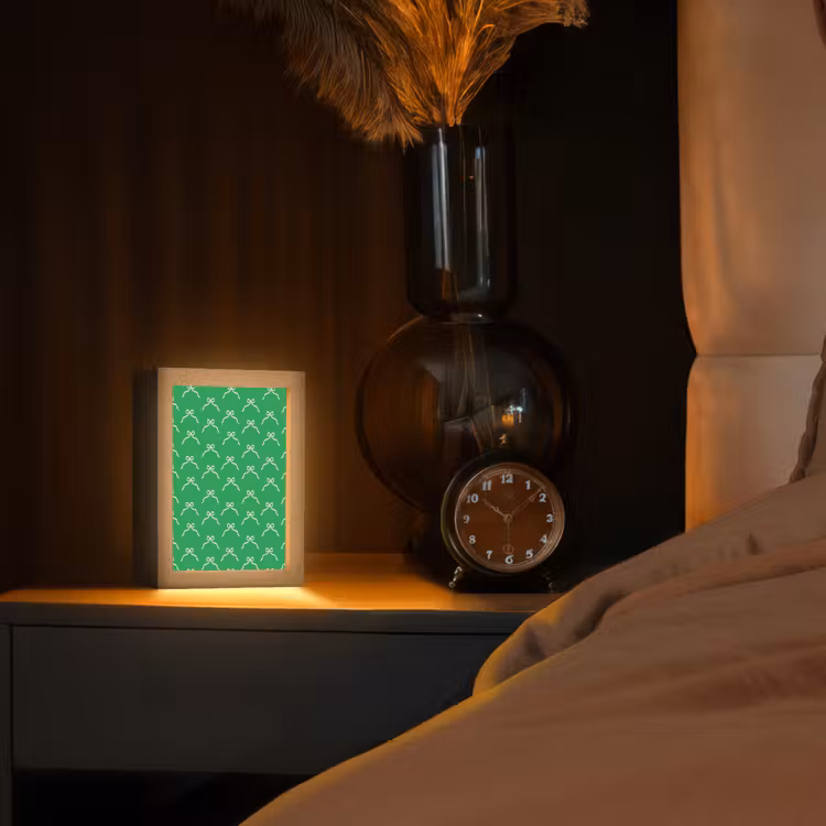 Gepersonaliseerde Lightbox - Strik - Kerst - Groen - Wit — 2