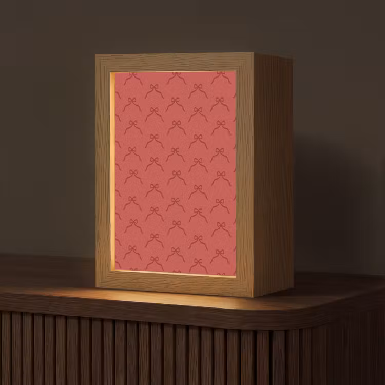 Gepersonaliseerde Lightbox - Strik - Rood - Kerst — 1
