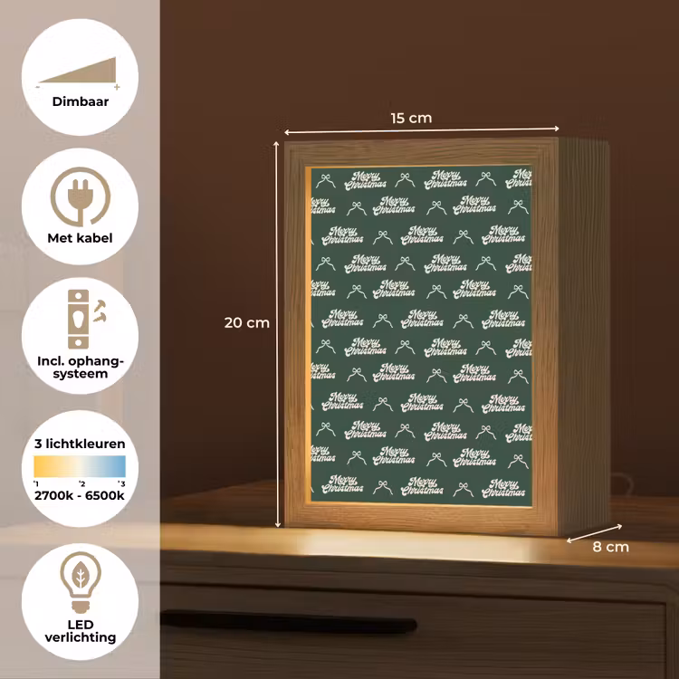 Gepersonaliseerde Lightbox - Tekst - Groen - Wit - Tekst — 7
