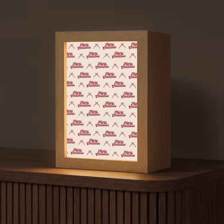 Gepersonaliseerde Lightbox - Tekst - Rood - Crème - Strik — 1