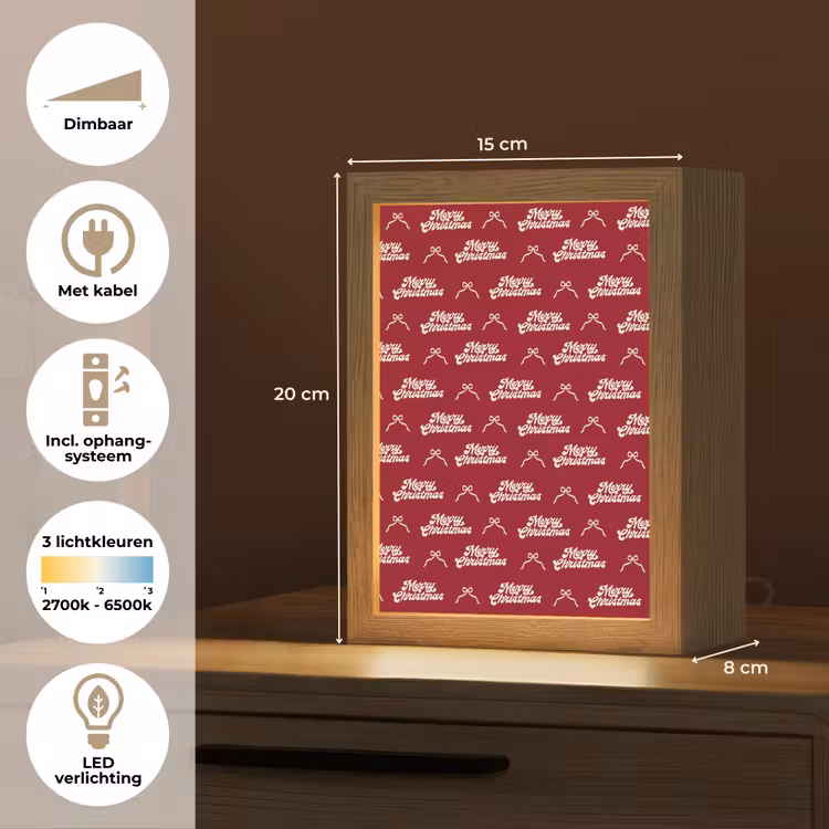 Gepersonaliseerde Lightbox - Tekst - Rood - Wit - Strik — 7