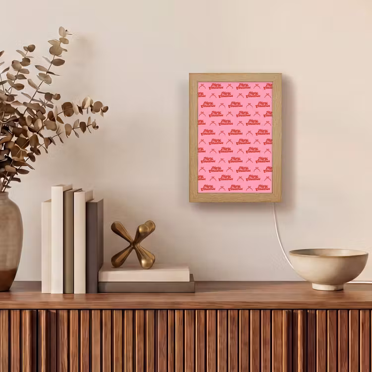 Gepersonaliseerde Lightbox - Tekst - Strik - Rood - Roze — 4