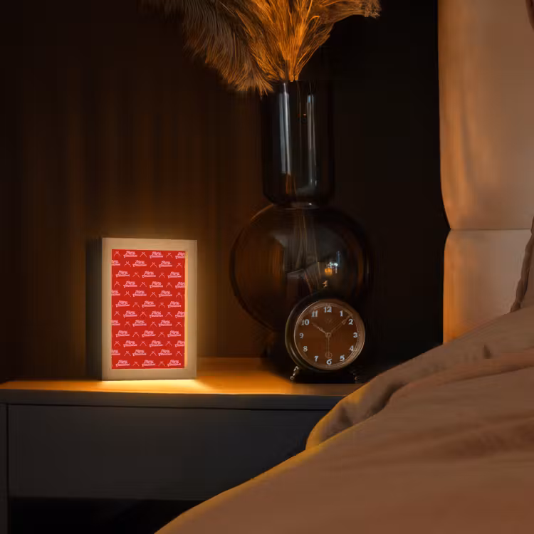 Gepersonaliseerde Lightbox - Tekst - Strik - Roze - Rood — 2
