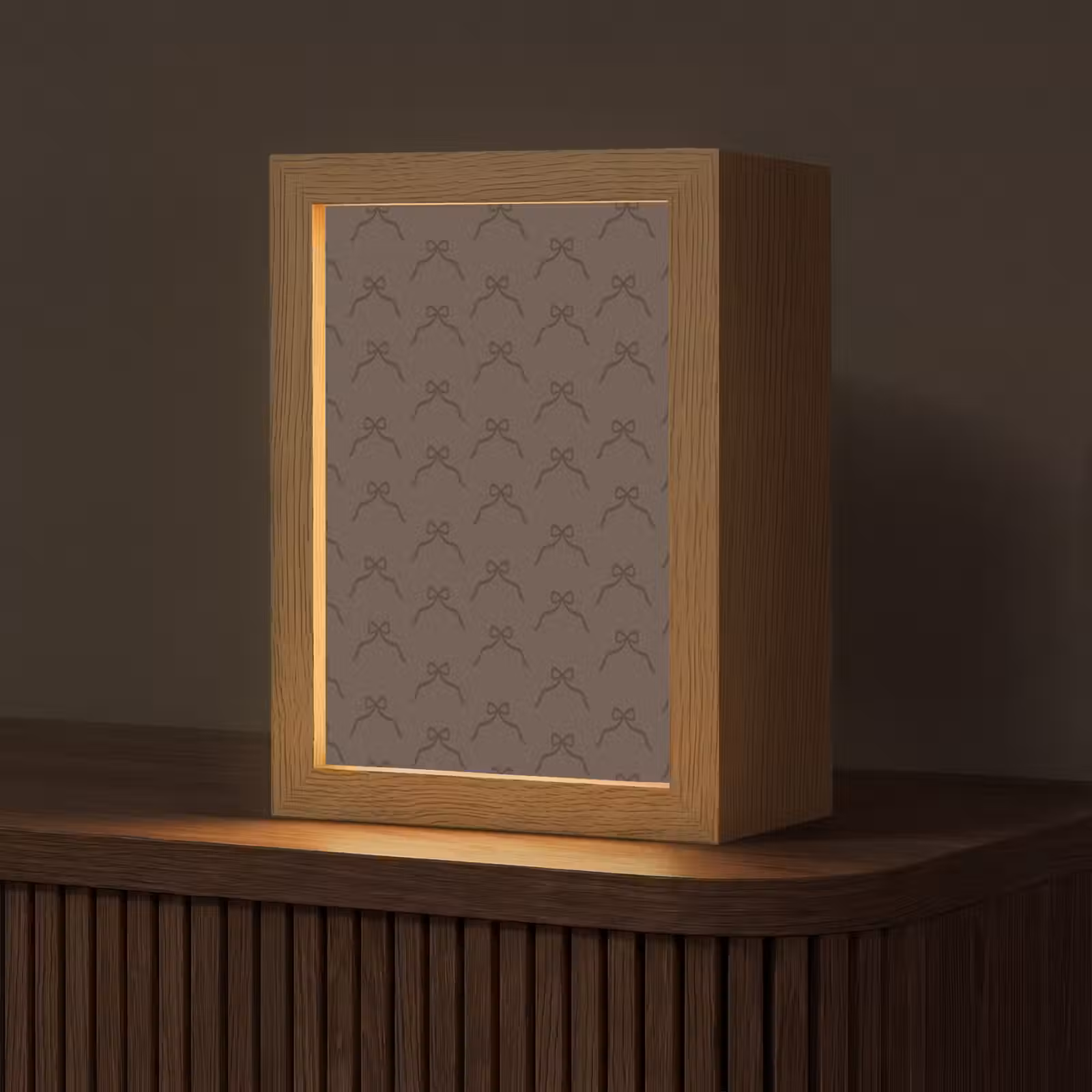 Gepersonaliseerde Lightbox - Bruin - Kerst - Strik — 1
