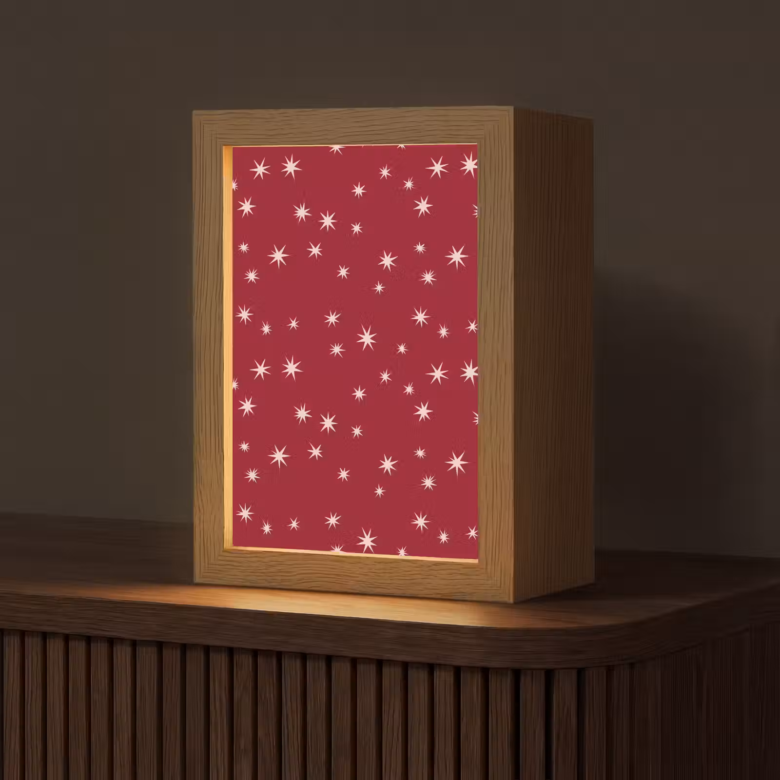 Gepersonaliseerde Lightbox - Rood - Wit - Kerst - Ster — 1