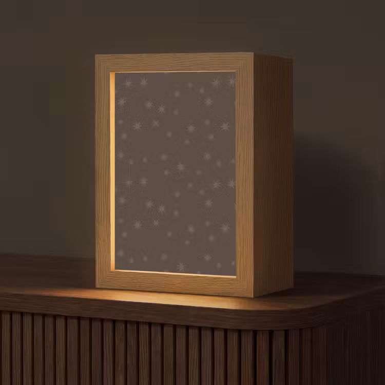 Gepersonaliseerde Lightbox - Bruin - Sterren - Kerst — 1