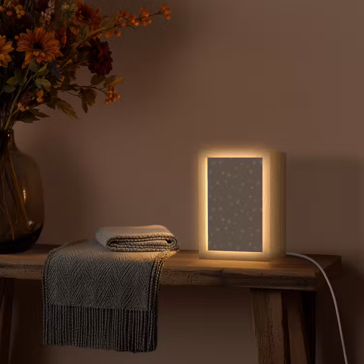 Gepersonaliseerde Lightbox - Bruin - Sterren - Kerst — 3