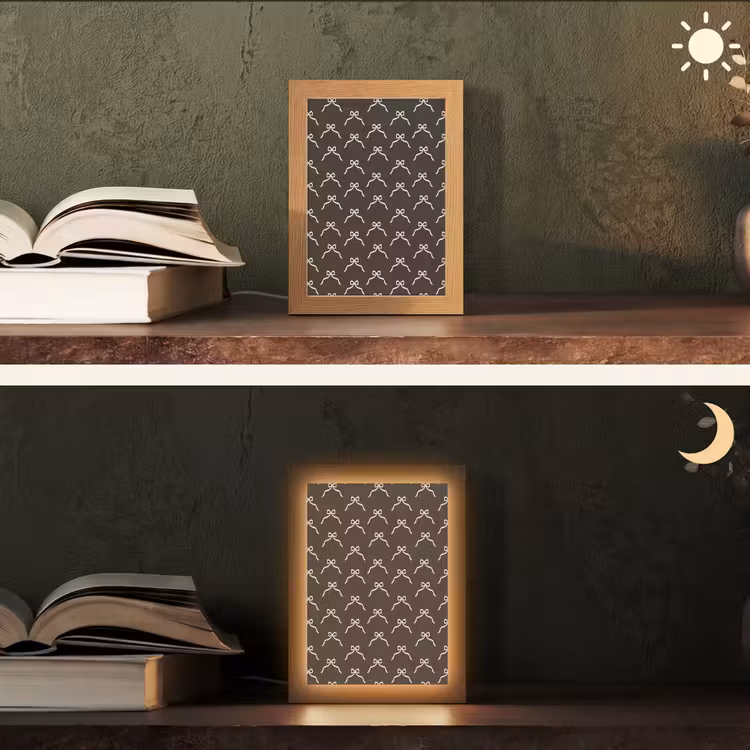 Gepersonaliseerde Lightbox - Bruin - Strik - Kerst — 5