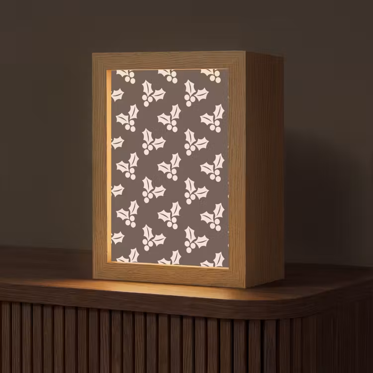 Gepersonaliseerde Lightbox - Hulst - Bruin - Kerst — 1