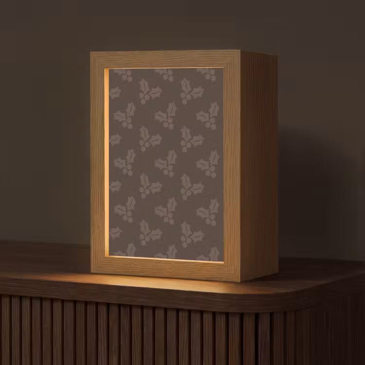 Gepersonaliseerde Lightbox - Kerst - Hulst - Bruin — 1