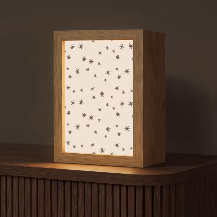 Gepersonaliseerde Lightbox - Kerst - Ster - Bruin — 1