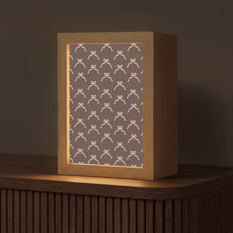 Gepersonaliseerde Lightbox - Kerst - Strik - Bruin — 1