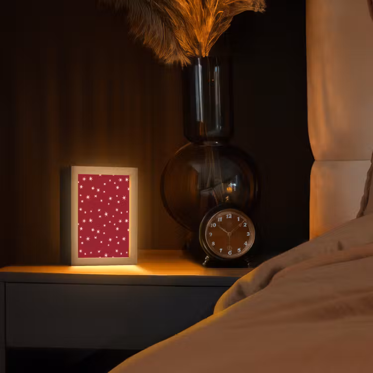 Gepersonaliseerde Lightbox - Rood - Wit - Kerst - Ster — 2