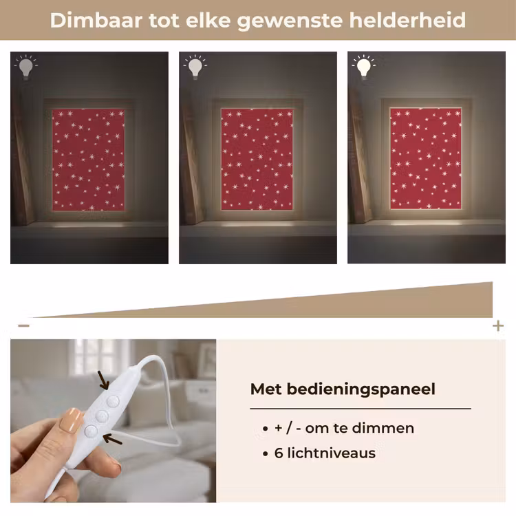 Gepersonaliseerde Lightbox - Rood - Wit - Kerst - Ster — 8