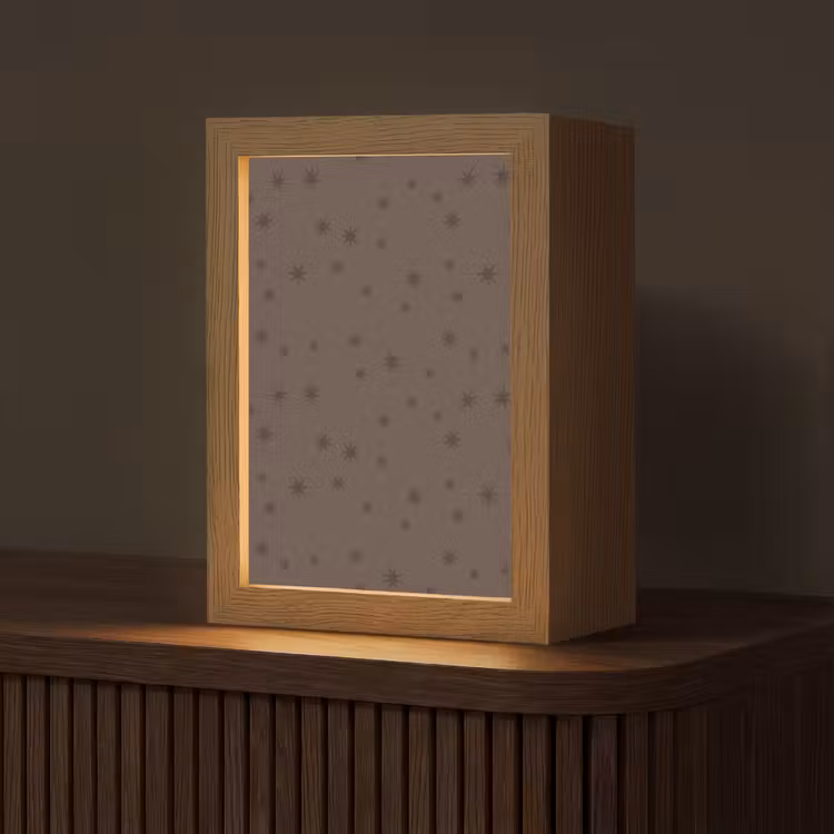 Gepersonaliseerde Lightbox - Ster - Bruin - Kerst — 1