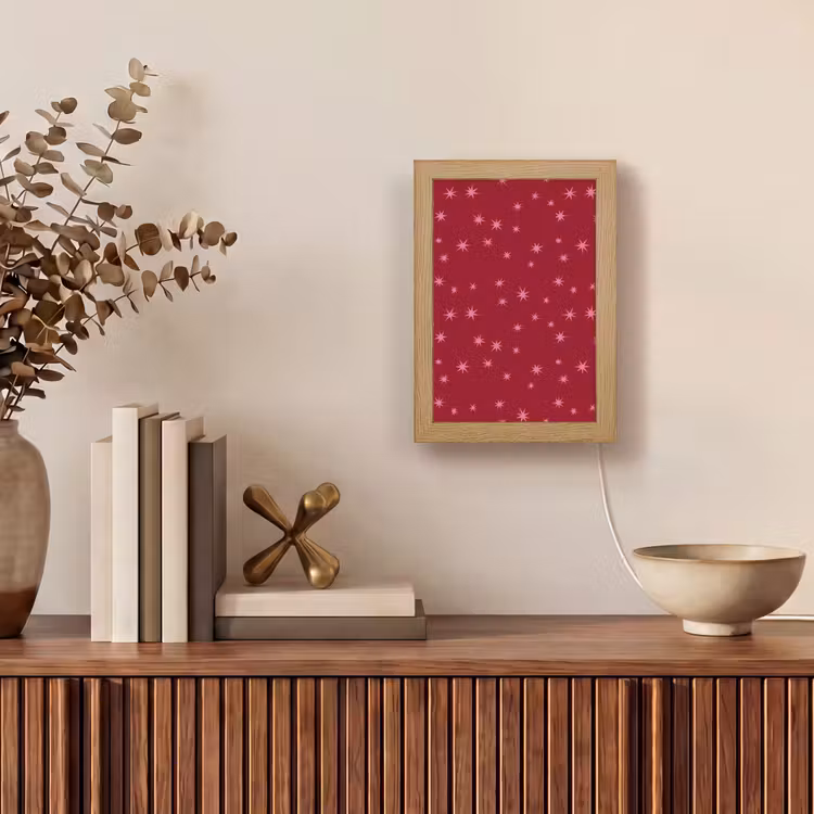 Gepersonaliseerde Lightbox - Ster - Roze - Kerst - Rood — 4