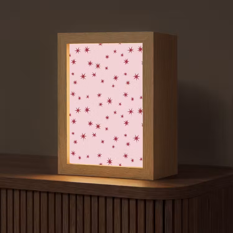 Gepersonaliseerde Lightbox - Ster - Roze - Rood — 1