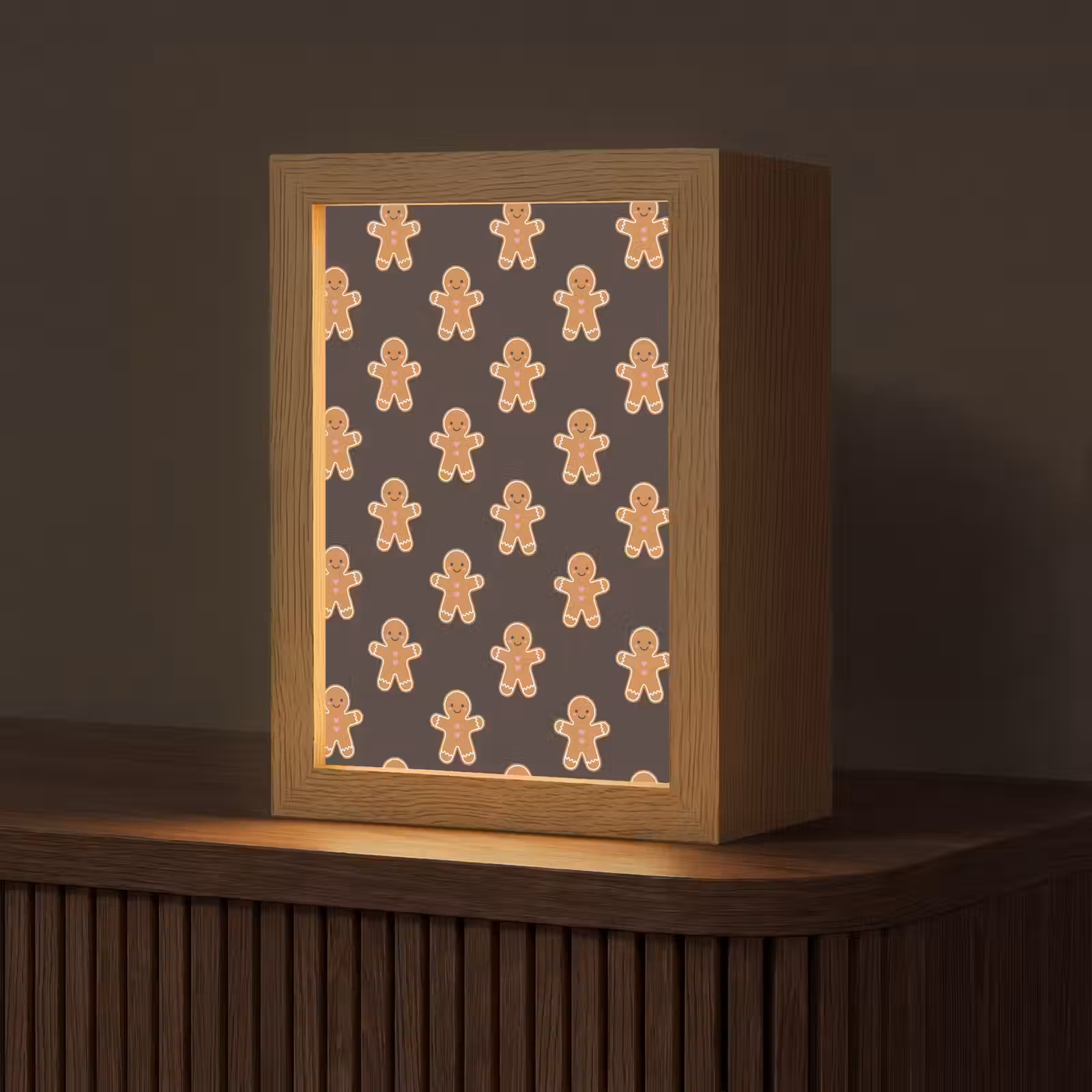Gepersonaliseerde Lightbox - Peperkoek - Bruin - Kerst — 1