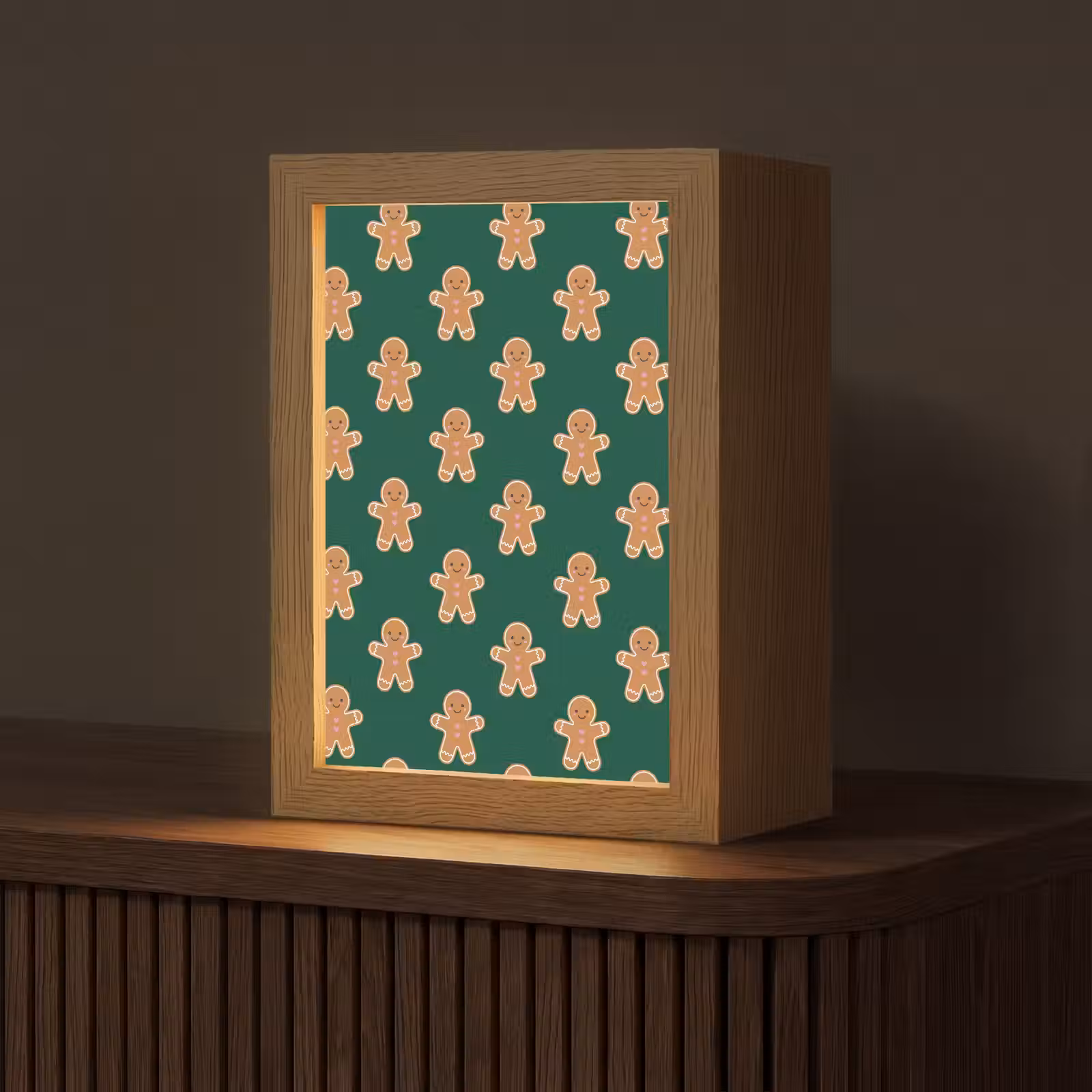 Gepersonaliseerde Lightbox - Peperkoek - Kerst - Groen — 1