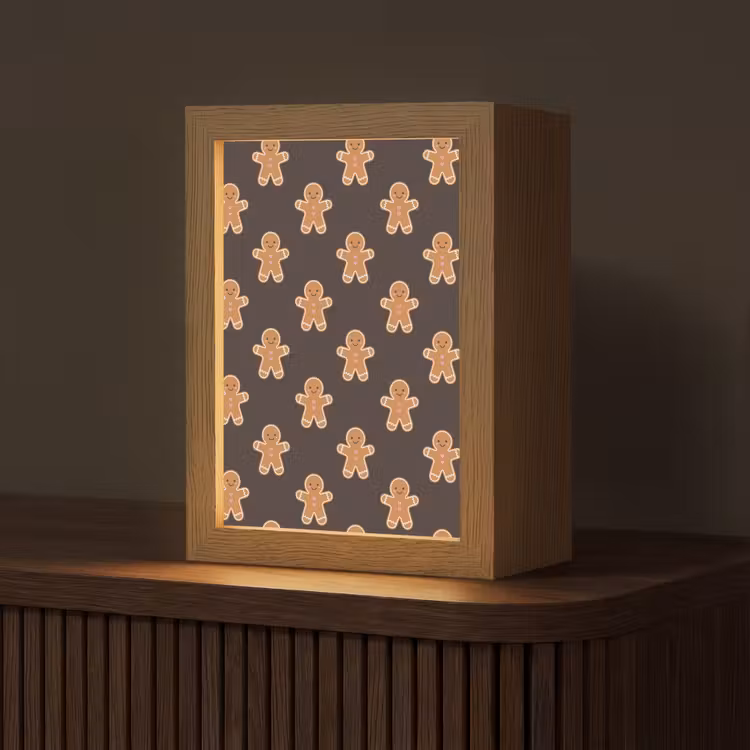 Gepersonaliseerde Lightbox - Peperkoek - Bruin - Kerst — 1