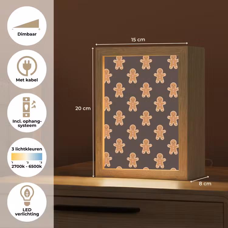 Gepersonaliseerde Lightbox - Peperkoek - Bruin - Kerst — 7