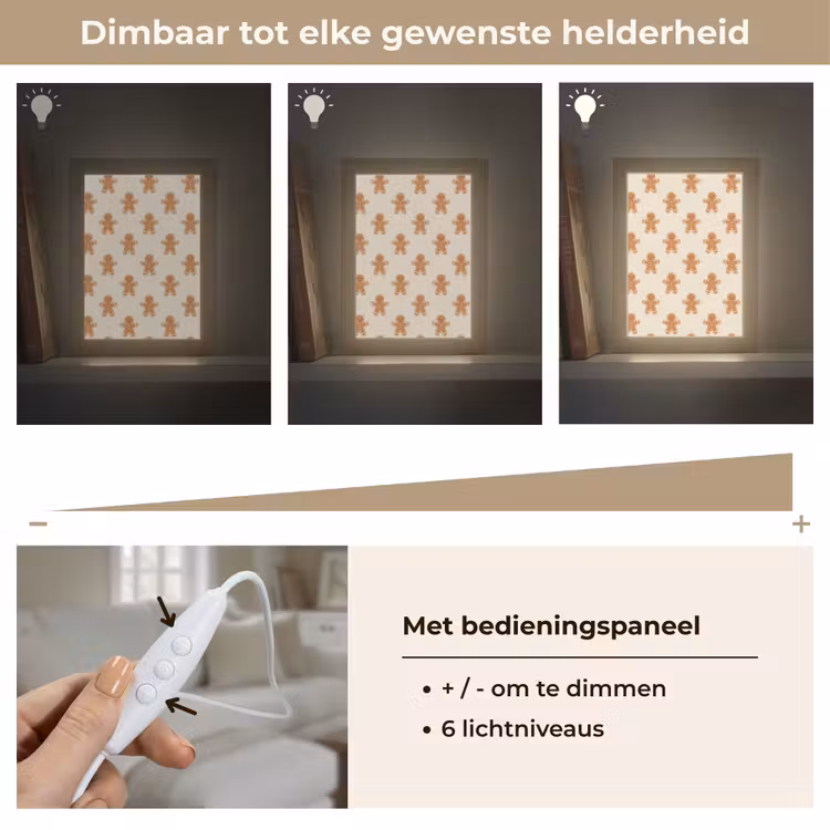 Gepersonaliseerde Lightbox - Peperkoek - Kerst - Crème — 8