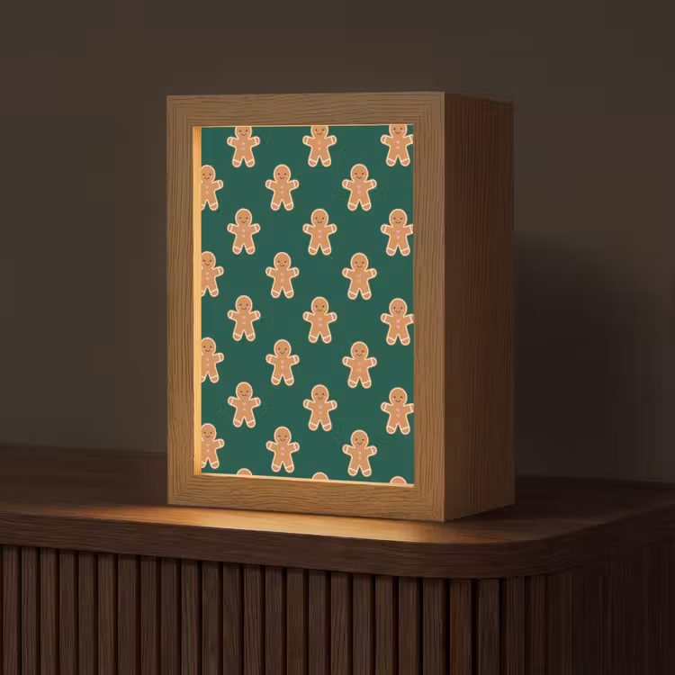 Gepersonaliseerde Lightbox - Peperkoek - Kerst - Groen — 1