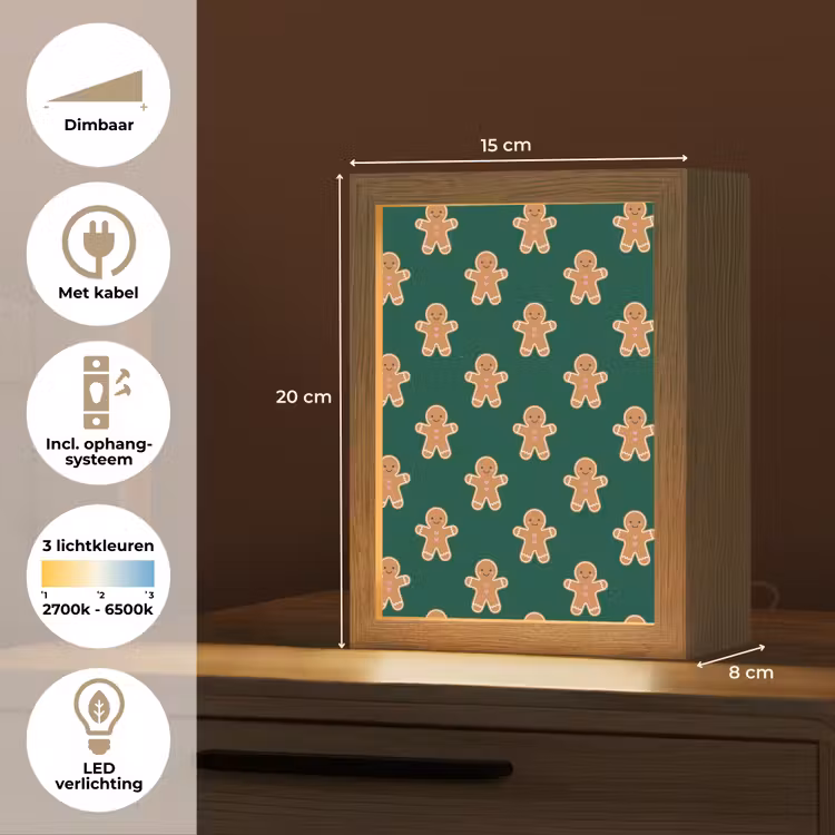 Gepersonaliseerde Lightbox - Peperkoek - Kerst - Groen — 7