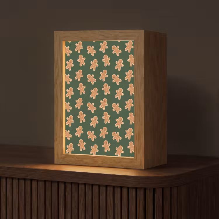 Gepersonaliseerde Lightbox - Peperkoek - Kerst - Groen - Bruin — 1