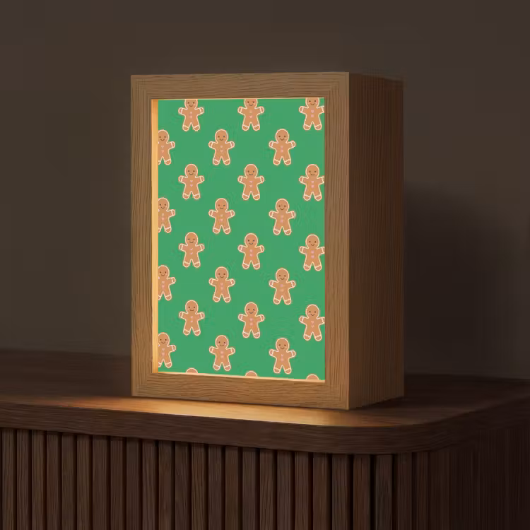 Gepersonaliseerde Lightbox - Peperkoek - Kerst - Neon - Groen — 1