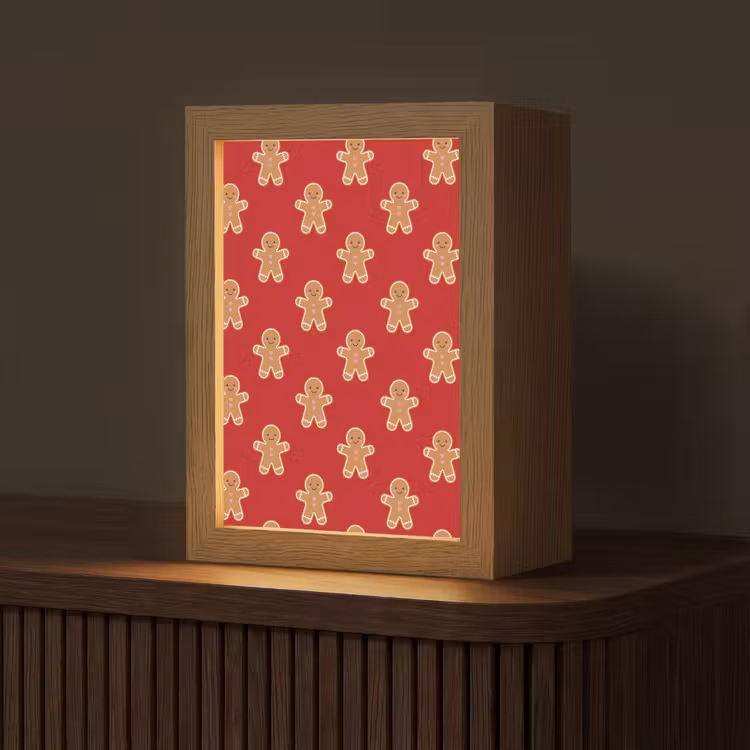 Gepersonaliseerde Lightbox - Peperkoek - Kerst - Rood — 1