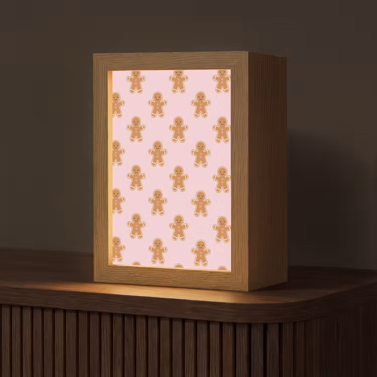 Gepersonaliseerde Lightbox - Peperkoek - Kerst - Roze — 1