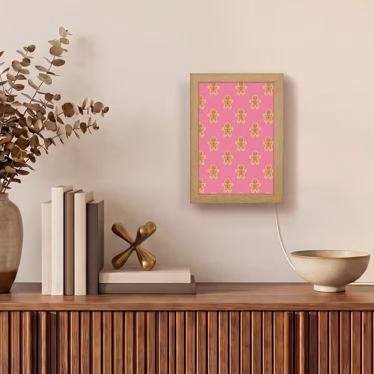 Gepersonaliseerde Lightbox - Peperkoek - Kerst - Roze - Bruin — 4