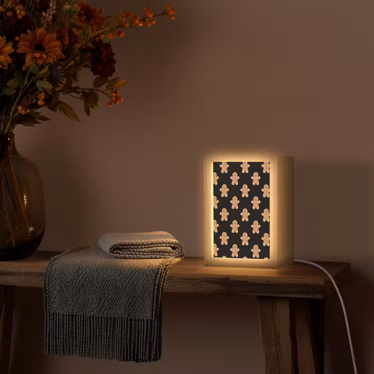 Gepersonaliseerde Lightbox - Peperkoek - Kerst - Zwart — 3