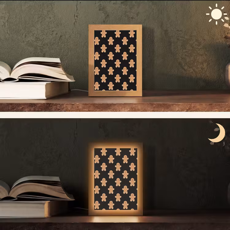 Gepersonaliseerde Lightbox - Peperkoek - Kerst - Zwart — 5