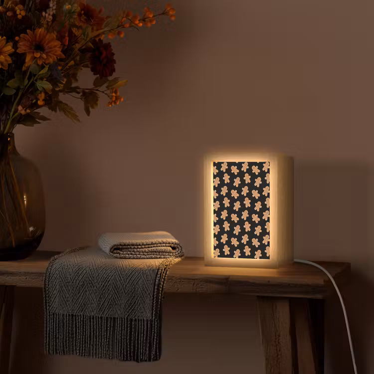Gepersonaliseerde Lightbox - Peperkoek - Kerst - Zwart - Bruin — 3