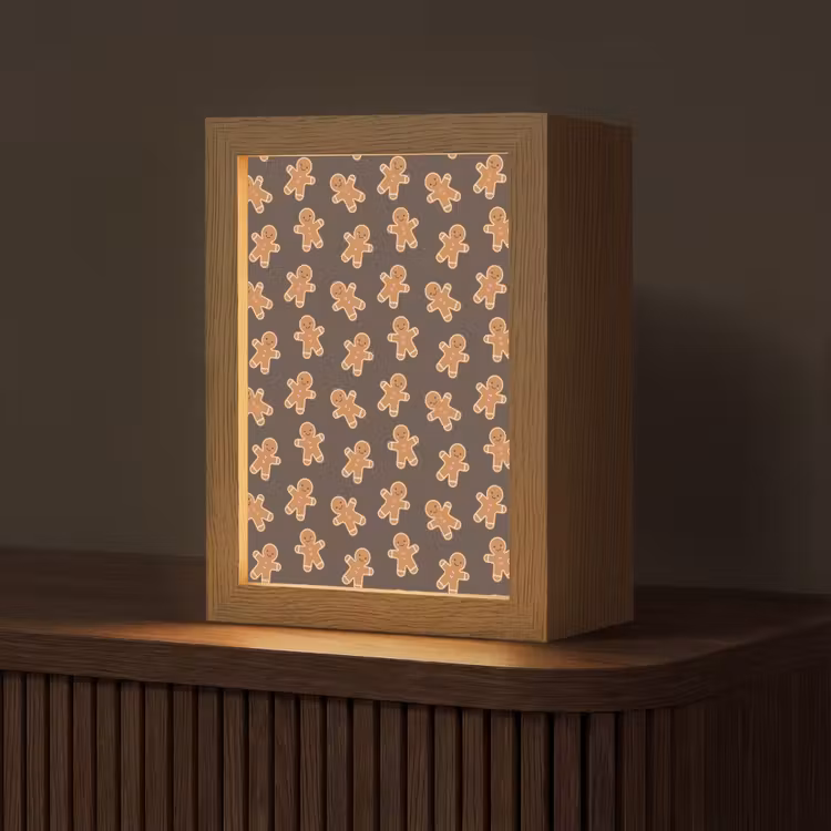 Gepersonaliseerde Lightbox - Peperkoek - Kerstmis - Bruin — 1