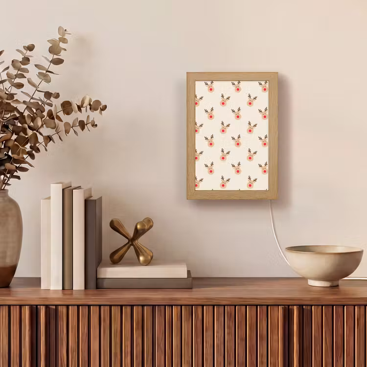 Gepersonaliseerde Lightbox - Rendieren - Kerst - Crème — 4